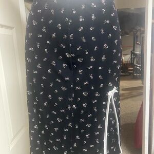 Susan Lawrence Black and White Midi Pencil Skirt